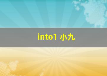 into1 小九